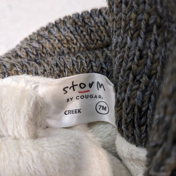 STORM Creek by Cougar Plaid Sherpa Winter Boots Fold Over Lace Up Women's Size 7 - Picture 11 of 11